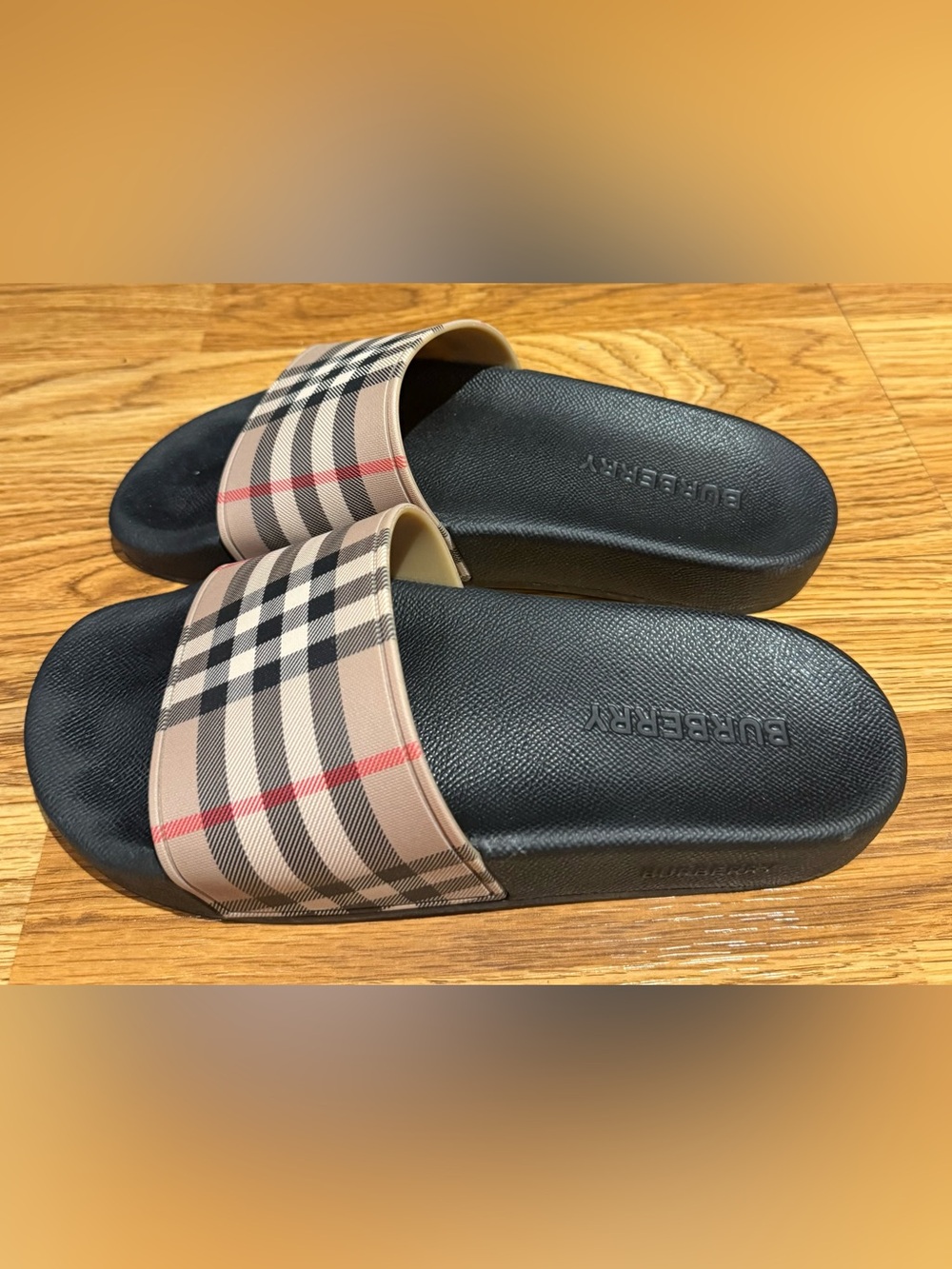 Burberry Furley Nova Check Slides  Sandals Women’s Size Eur 37/US 7